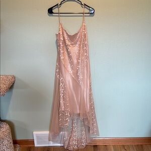 FIESTA Elegant Floral gold Embroidered Dress size XL